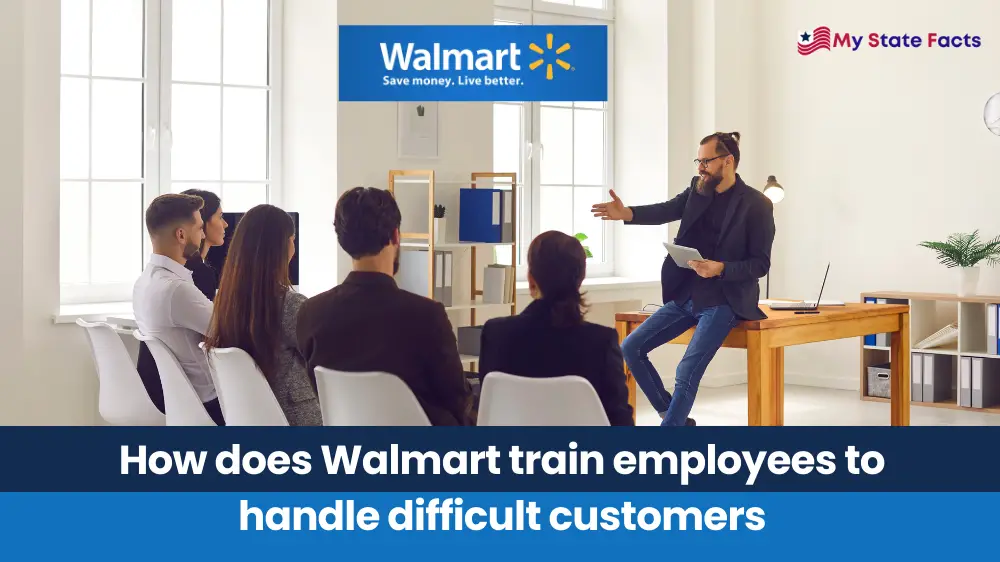 How does Walmart train employees to handle difficult customers